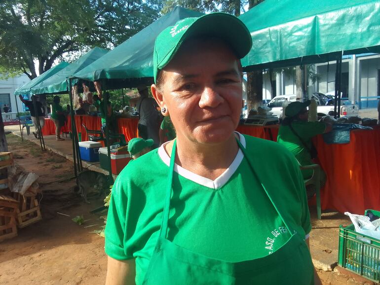 Teodora Guillén, presidenta de la asociación de feriantes.