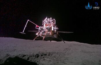 Imagen cedida por la Administración Nacional Espacial de China en la que se observa al Change 6.