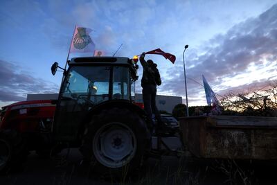Agro francés se manifiesta desde esta mañana en Beziers, sur de Francia.