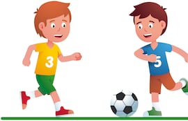 Jugando al futbol