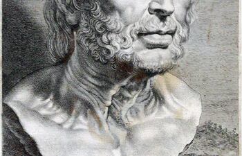 Retrato de Séneca por Lucas Vorsterman, 1638.