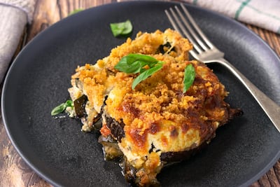 Lasaña de berenjena.