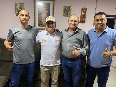 Los concejales colorados Vanderlei Haupt y Egomar Kremer, Daniel Mujica y el liberal Aníbal Fidabel.