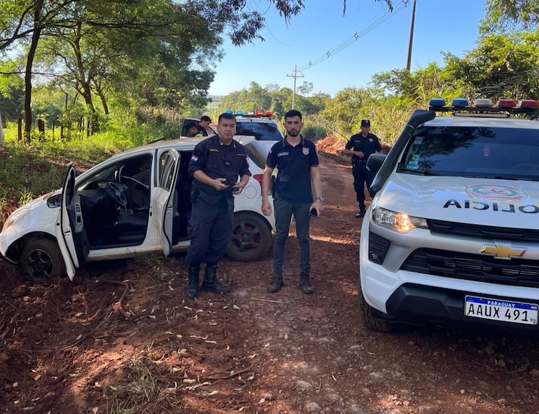 Presuntos asaltantes detenidos tras robar un auto a un conductor de plataforma en Cambyretá