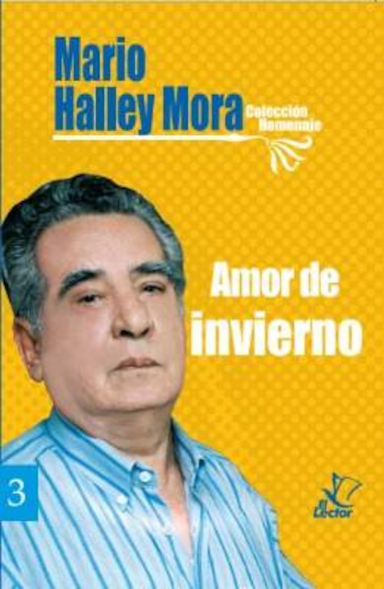 Mario Halley Mora en la portada de su libro 'Amor de invierno', expresando tranquilidad y cercanía al lector.