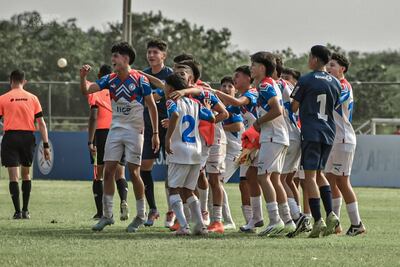 Festejo azulgrana en Parque Guasu