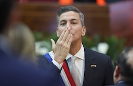 El presidente de la República, Santiago Peña, presentó su informe de gestión ayer ante el Congreso Nacional.