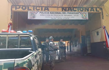 Sede de la Dirección Departamental de Amambay de la Policía Nacional.