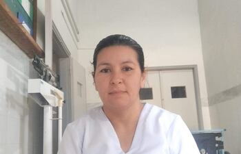 La denunciante licenciada Lurdes Rosana Riveros.