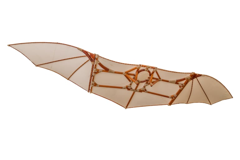 Prototipo de máquina voladora de Leonardo da Vinci.
