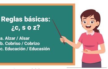 Reglas básicas y ejemplos para usar la c, s y z en castellano