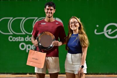 Daniel Vallejo con la ensaladera de plata en Costa do Sauipe.