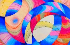 Obra de María Felicia Barrios que se puede observar en la muestra "Remanso" de la Manzana de la Rivera.