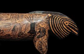 Tapir, o mborevi, obras de los aché de Puerto Barra.