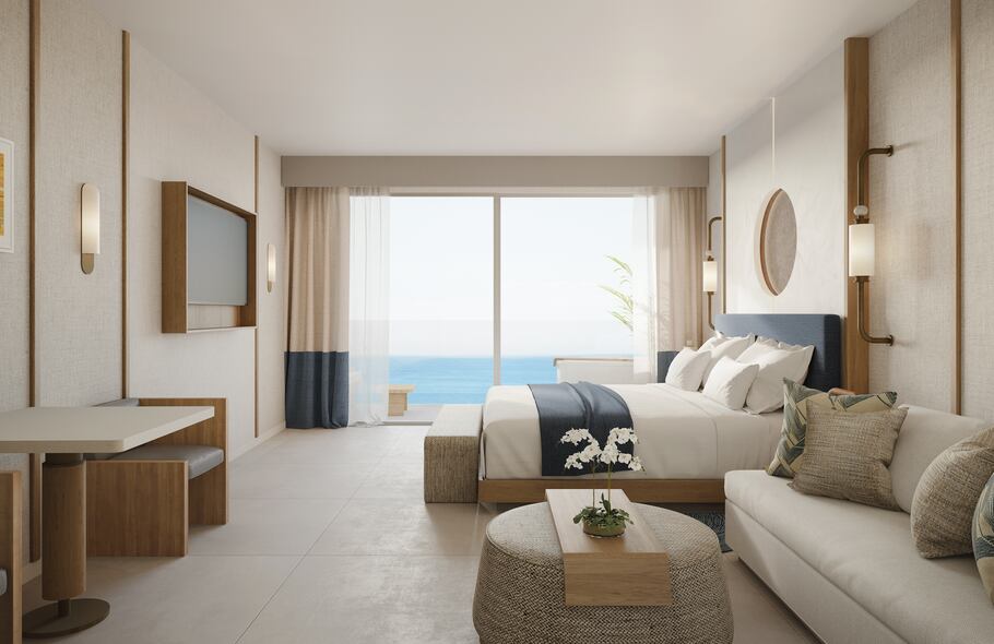 Despertar con vista al mar, el agua celeste y la arena blanca es parte de la experiencia que ofrece AVA Resort Cancun.