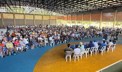 La reunión tuvo una gran participación de los dirigentes de base del departamento de San Pedro