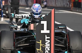 El monoplaza del británico de George Russell, piloto de Mercedes, durante la qualy de la sprint del Gran Premio de China del Mundial 2026 de la Fórmula 1 en el Circuito Internacional de Shanghái, en Shanghai, China.