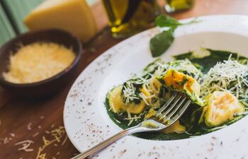 Sorrentinos al pesto.