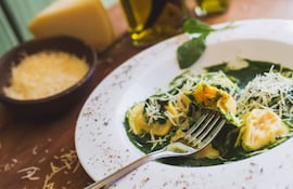 Sorrentinos al pesto.