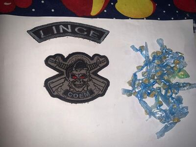 Las 57 dosis de crack encontrada en poder del joven, Jesús Miguel Báez Melgarejo (19), ayer en la ciudad de San Antonio.