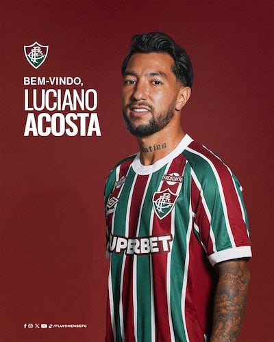 Luciano "Lucho" Federico Acosta volante argentino presentado en Fluminense de Brasil.