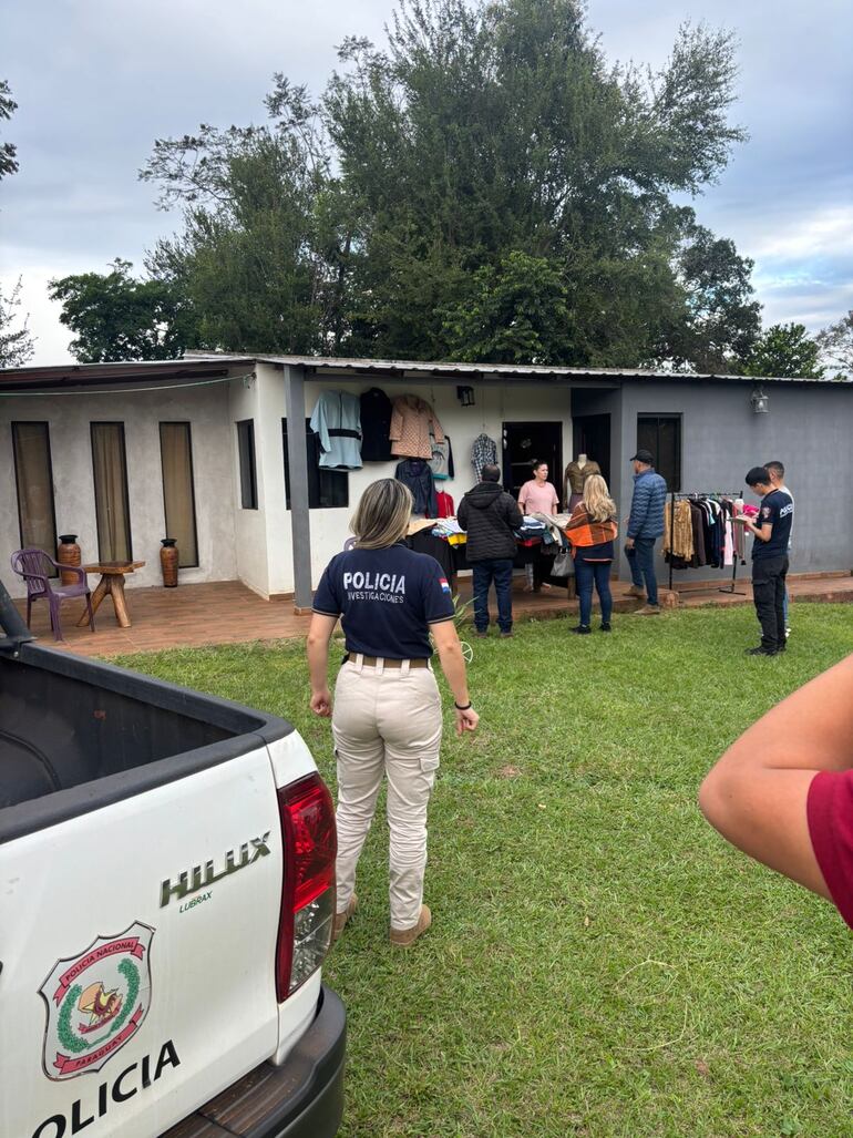 L,a sospechosa fue remitida a la base de Investigaciones de Asunción, a disposición del Ministerio Público.