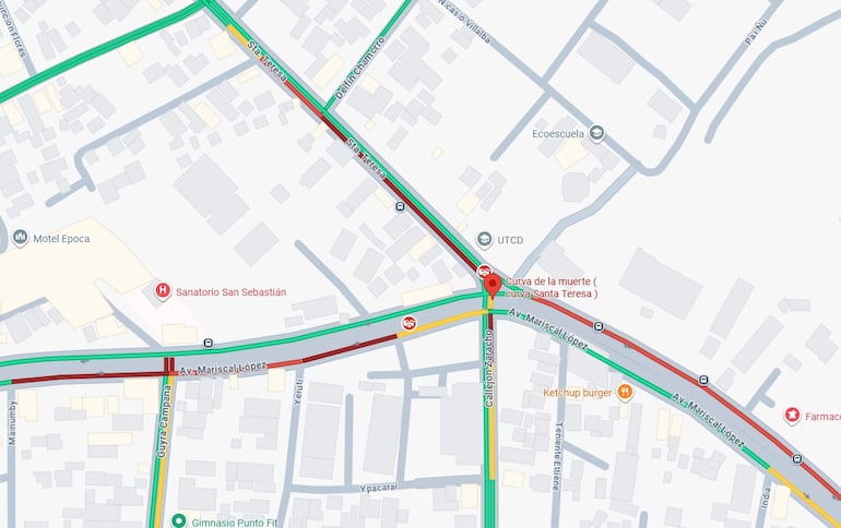 Así se encuentra el tránsito en la zona del accidente