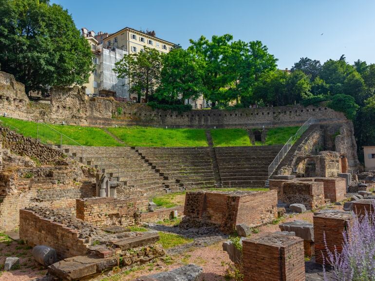 Teatro Romano de Trieste en Italia.
