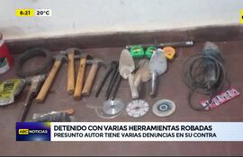Video: Apresado con varias herramientas robadas
