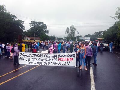 Una de las movilizaciones realizadas por este grupo de pobladores que exigen la construcción de asfaltado.