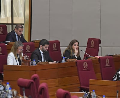 Sesión de la cámara de diputados en el congreso de la noción.