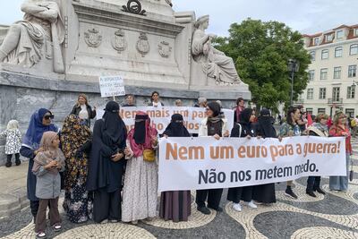 Protesta este sábado en Portugal.