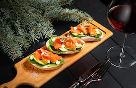 Canapés navideños.