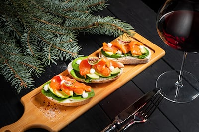 Canapés navideños.