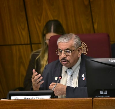 Comisión Bicameral de Presupuesto en la sala de sesión de Diputados.