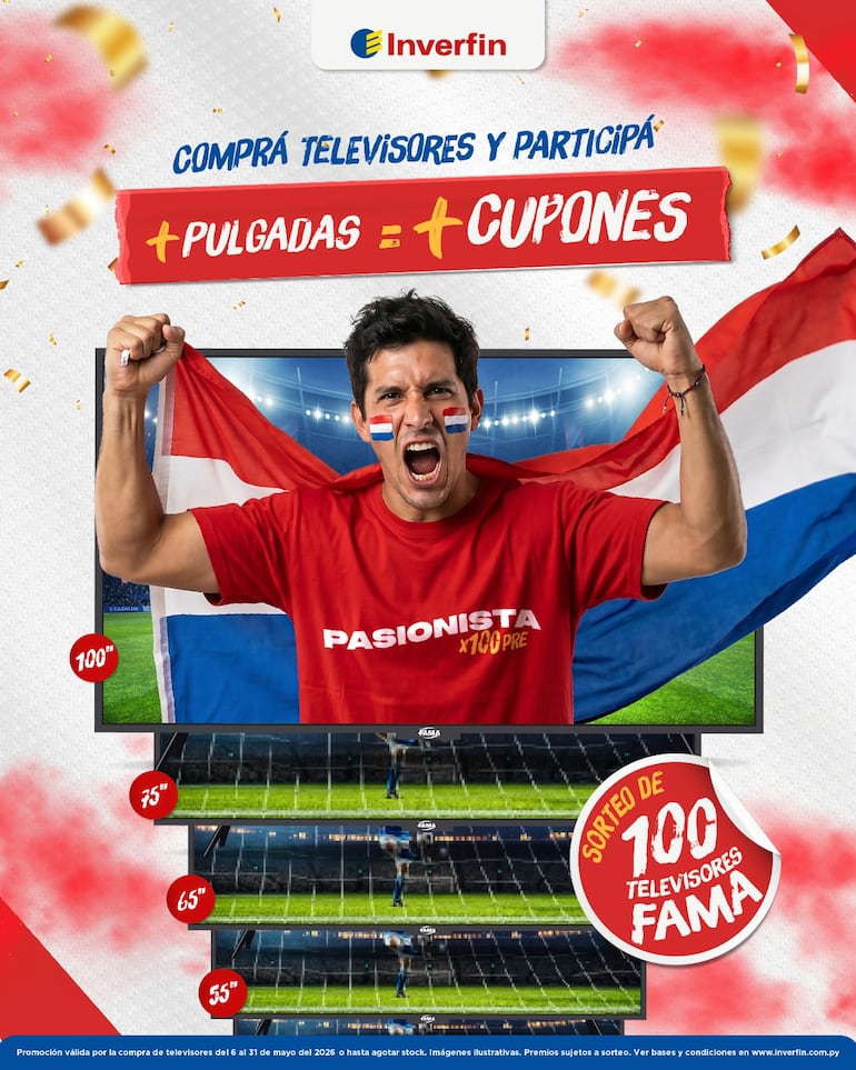 Inverfin sortea 100 televisores.