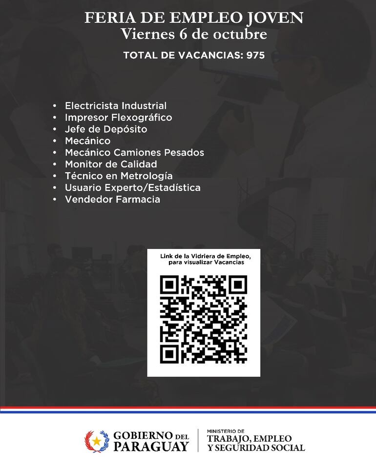 Feria de Empleo. Lista de vacancias.