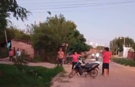 Violencia en un barrio de Pilar.