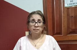 La Licenciada Rosa Fleitas, enfermera del Instituto de Previsión Social.