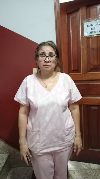 La Licenciada Rosa Fleitas, enfermera del Instituto de Previsión Social.