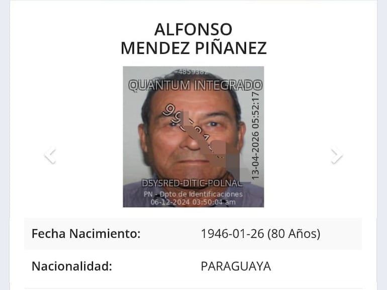Alfonso Méndez Piñánez, asesinado en Ypané.