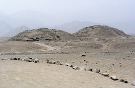 Pirámides en Caral, Valle de Supe, Perú