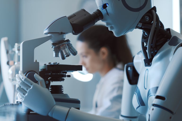 Concepto de robot investigador. ¿Qué pasa cuando la inteligencia artificial genera investigaciones nuevas en aprendizaje automático desde cero, de manera totalmente autónoma?