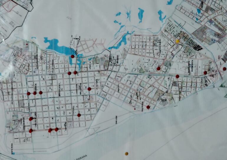 Puntos críticos de raudales en Encarnación