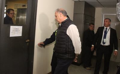 Joaquín Roa, exministro de la SEN, en Palacio de Justicia de Asunción.