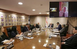 Sesión de la Corte Suprema de Justicia realizada en diciembre pasado donde los ministros hablaron de la reunión secreta en Mburuvicha Roga.