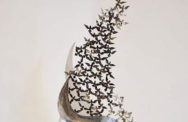 "Bandada", una escultura de Juan Pablo Pistilli que se exhibirá en la Pequeña Galería.