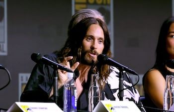 Jared Leto en el escenario durante el panel de la película "TRON: Ares" de Walt Disney Pictures, en el marco de la Comic-Con International: San Diego 2025.