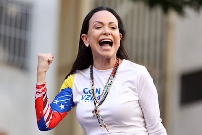 María Corina Machado, premio Nobel de la Paz. 