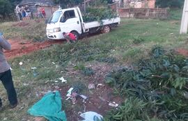 La camioneta de la cooperativa 8 de marzo Ltda que llevó una gran cantidad de basura y ramas para tirar en un baldió fue denunciada por vecinos del barrio Naranjaty de San Antonio.